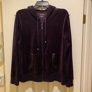 Calvin Klein Women’s Velour HoodieTracksuit Loungewear 2pc Set